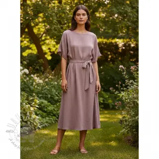 Viskoosi pellavalla CRINCLE old blush