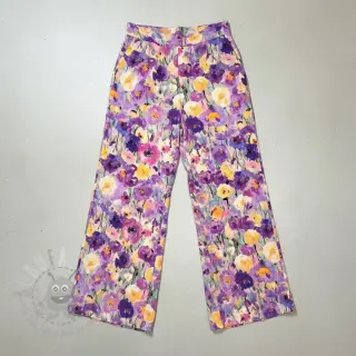 Viskoosi SATIN Lavender flowers digital print
