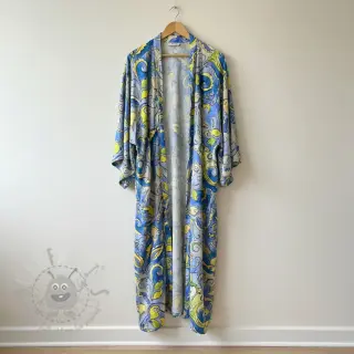 Viskoosi RADIANCE Abstract paisley blue digital print