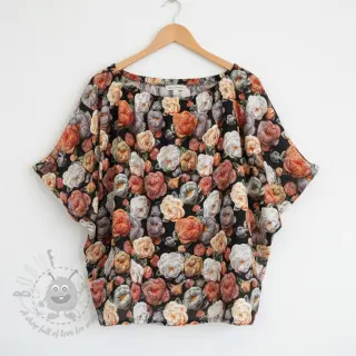 Viskoosi RAYON POPLIN Knitted design F digital print