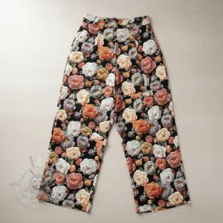 Viskoosi RAYON POPLIN Knitted design F digital print