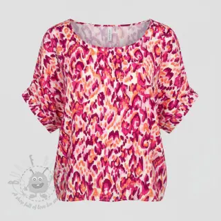 Viskoosi STRETCH Ikat fuchsia