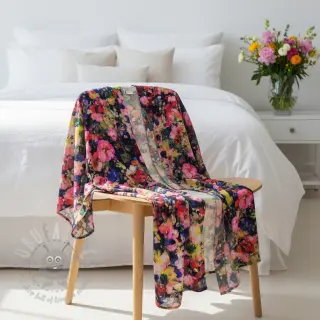 Viskoosi LUREX Abstract navy digital print