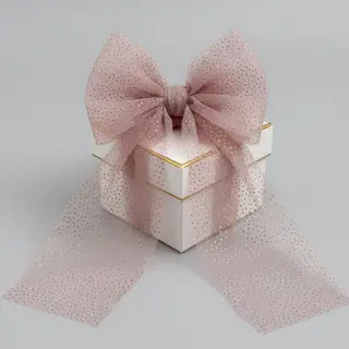 Tyl na TUTU ROYAL SPARKLE old blush gold