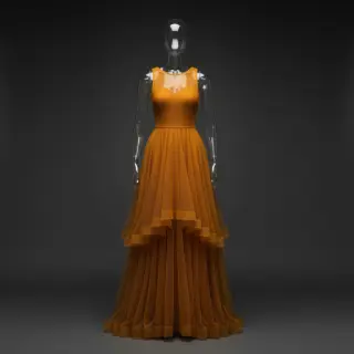 Tyl na TUTU ochre 160 cm