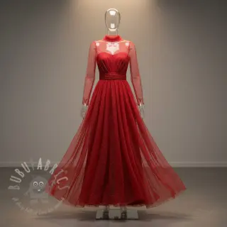 Tylli TUTU-hameeseen ROYAL SPARKLE red silver