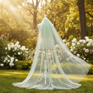 Tyl na TUTU ROYAL SPARKLE mint gold