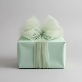 Tyl na TUTU ROYAL SPARKLE mint gold