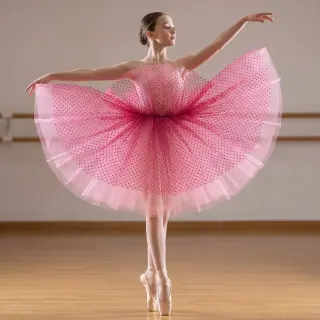 Tyl na TUTU SPOT dark fuchsia
