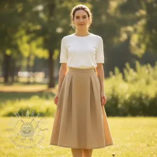 Pellava puuvillalla Fishbone camel