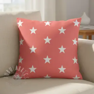 Puuvillakangas Stars coral