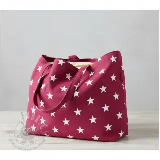 Puuvillakangas Stars cerise