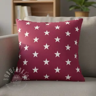 Puuvillakangas Stars cerise