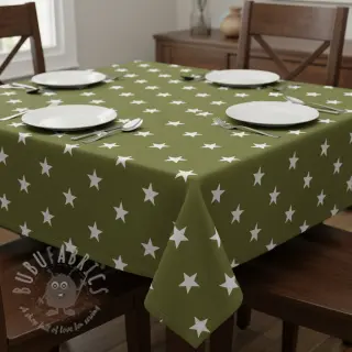 Puuvillakangas Stars green