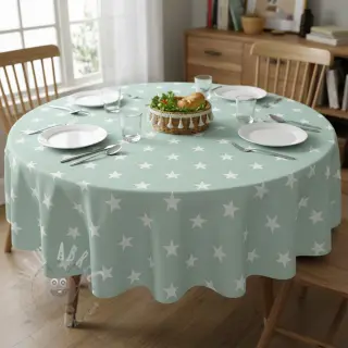 Puuvillakangas Stars mint