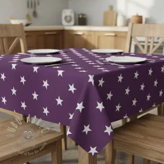 Puuvillakangas Stars purple