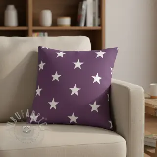 Puuvillakangas Stars purple