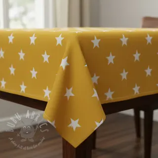 Puuvillakangas Stars yellow