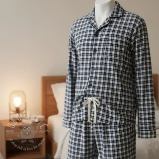 Puuvillakangas YARN DYED CHECK BRUSHED Silva design B