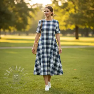 Puuvillakangas YARN DYED CHECK BRUSHED Silva design A