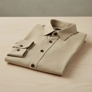 Bavlnený popelín dark beige