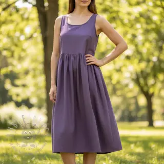 Puuvillapopliini plum