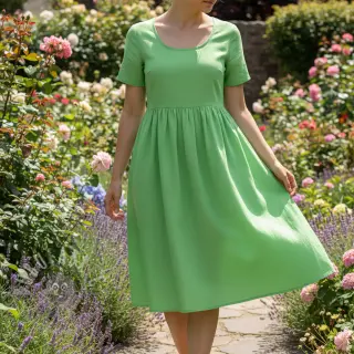 Puuvillapopliini neon green