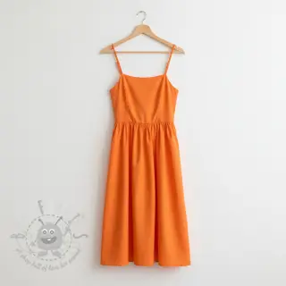 Puuvillapopliini tangerine