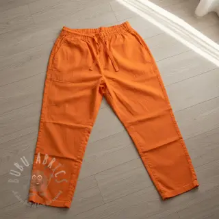 Puuvillapopliini tangerine