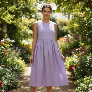 Puuvillapopliini bright lilac