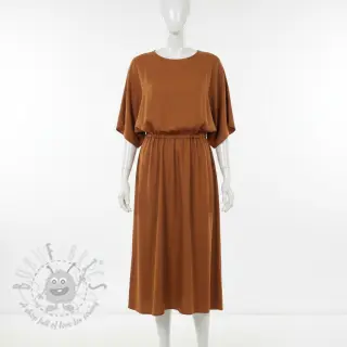 Puuvillapopliini dark cognac