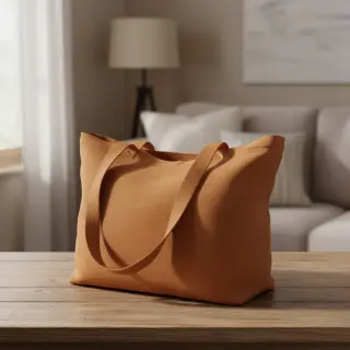 Bavlnený popelín dark cognac