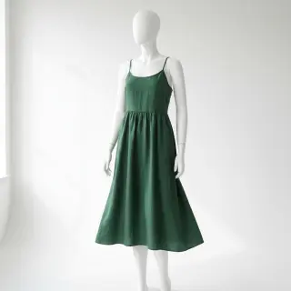 Bavlnený popelín dark green