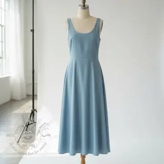 Puuvillapopliini light indigo