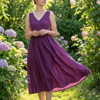Puuvillapopliini dark purple