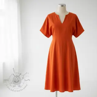 Puuvillapopliini flame orange