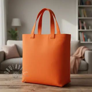 Puuvillapopliini flame orange