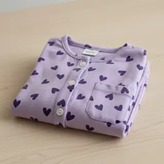 Bavlnená látka FLANNEL Hearts lavender
