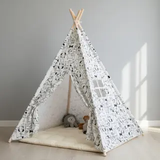 Bavlnená látka FLANNEL Dogs off white