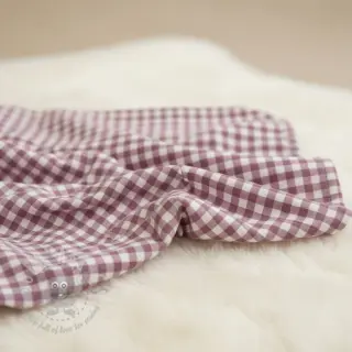 Puuvillakangas FLANNEL Check mauve