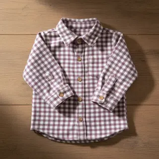 Bavlnená látka FLANNEL Check mauve