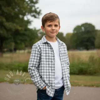 Puuvillakangas FLANNEL Check sage