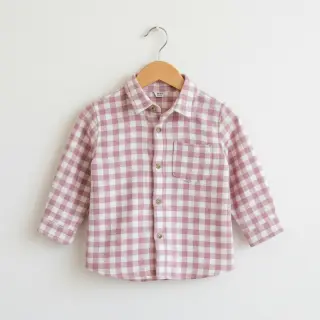 Bavlnená látka FLANNEL Check light pink