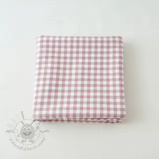 Puuvillakangas FLANNEL Check light pink