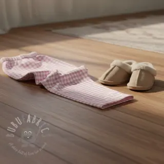 Puuvillakangas FLANNEL Check light pink