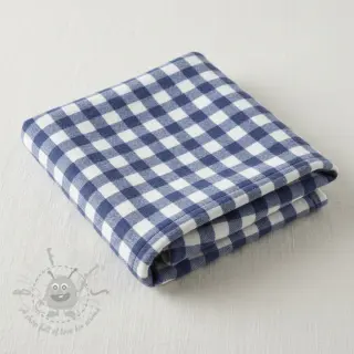 Puuvillakangas FLANNEL Check blue