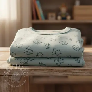 Puuvillakangas FLANNEL Cats mint