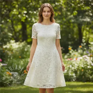Puuvillakangas EMBROIDERY Blanchette design Ja