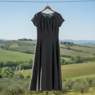 Puuvillakangas pellavalla PREMIUM dark grey