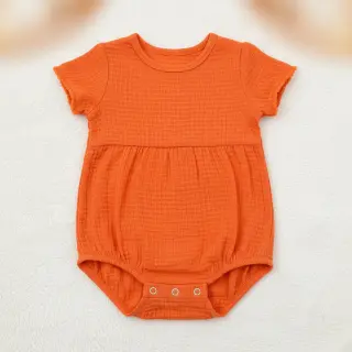 Bavlnená látka STRETCH Baby orange